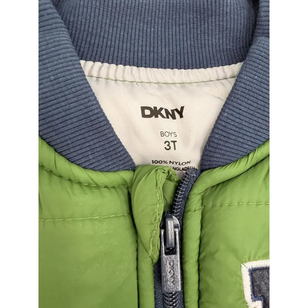 #T20 Sz. 3T DKNY‎ Green puffer vest NWT